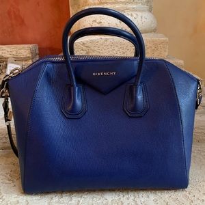 Given by Antigone Box Leather Satchel